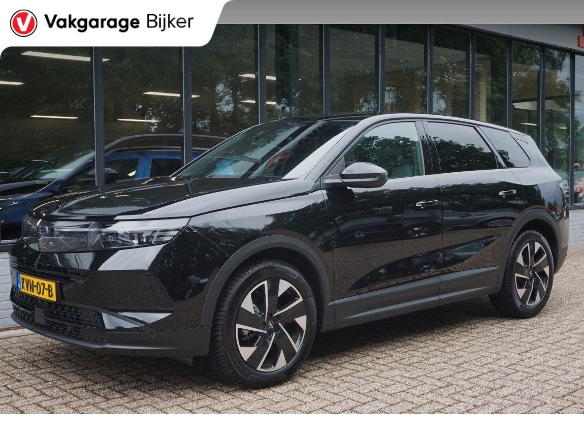 Opel Grandland 1.2 Turbo Hybrid GS HUD|360 camera!, Auto's, Gebruikt, 1199 cc, Leder en Stof, Zwart