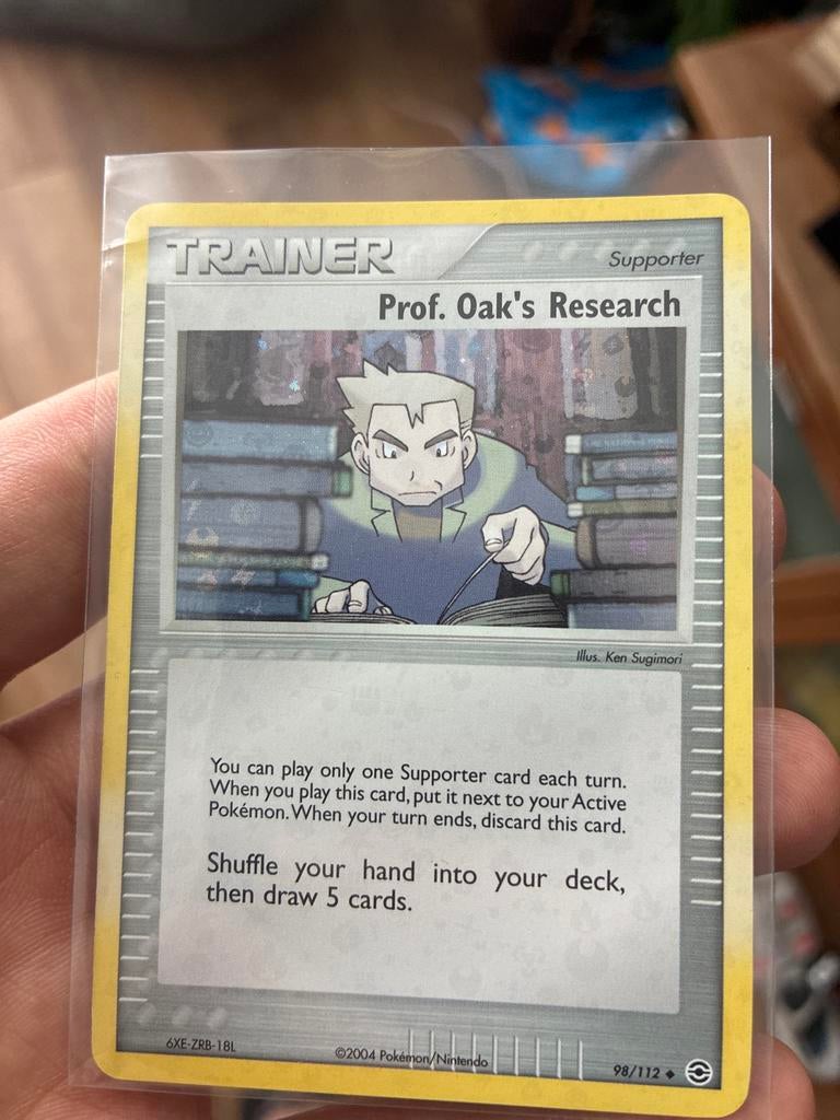 Professor Oak's Research Holo 98/112 Pokémon Kaart, Ophalen of Verzenden, Zo goed als nieuw, Losse kaart, Foil