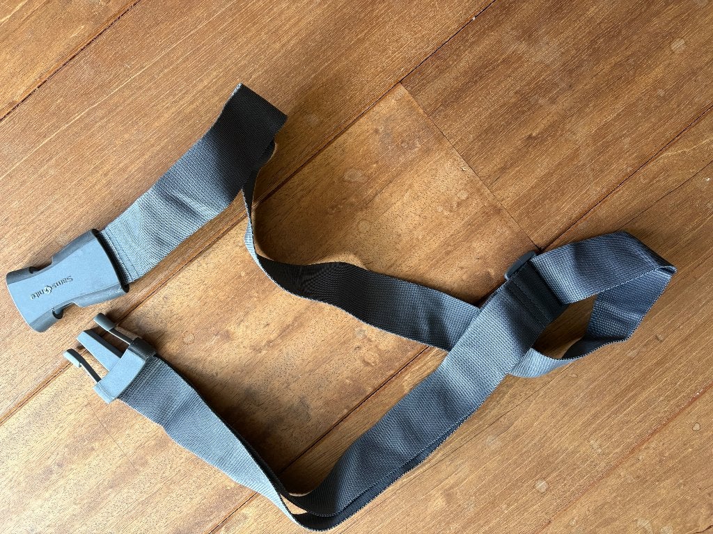 Samsonite kofferband / bagageriem grijs NIEUWSTAAT €9,95, Overige materialen, Ophalen of Verzenden, Zo goed als nieuw, 70 cm of meer