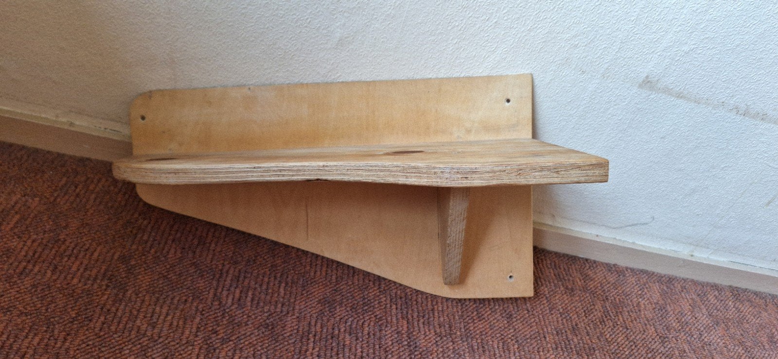 Houten wandplank 45 cm breed en 22/13 cm diep, Ophalen, Gebruikt