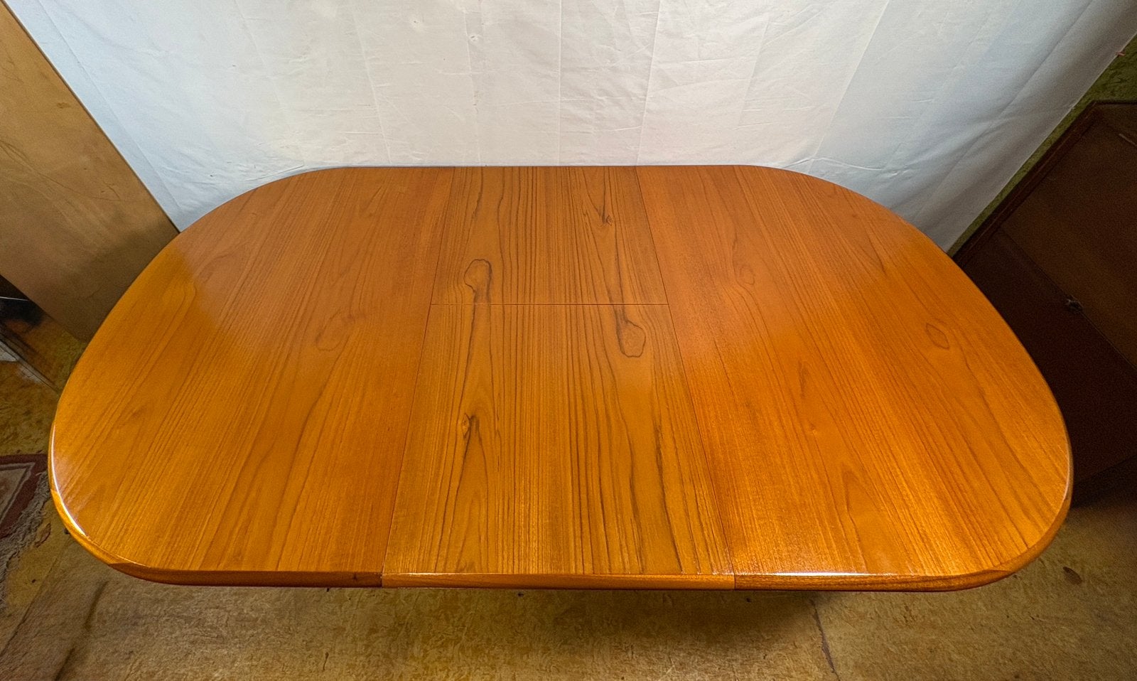 Foto 12 van Gratis bezorgingMidCenturyOvaleTeakUitschuifbareEettafel1960