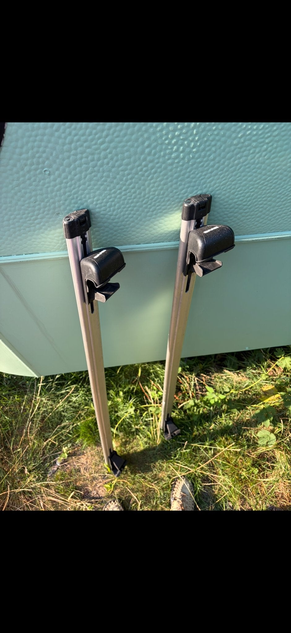 Originele Saab dakdragers voor 9-5 Estate (met 2 sleutels), Auto diversen, Dakdragers, Ophalen of Verzenden, Gebruikt