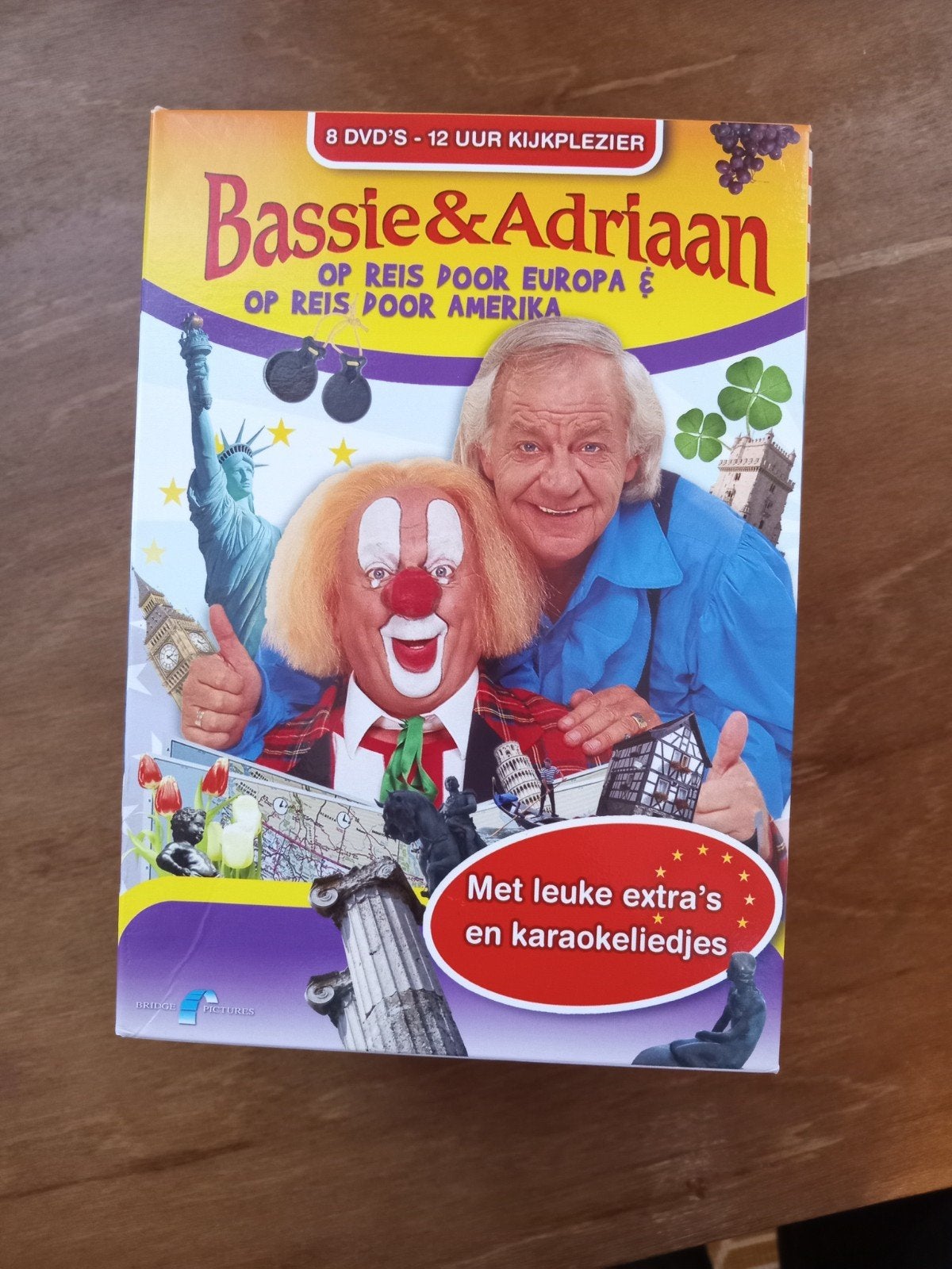 Bassie & Adriaan: Op Reis Door Europa & Amerika (8 DVD's), Avontuur, Alle leeftijden, Box/collectie, Gebruikt