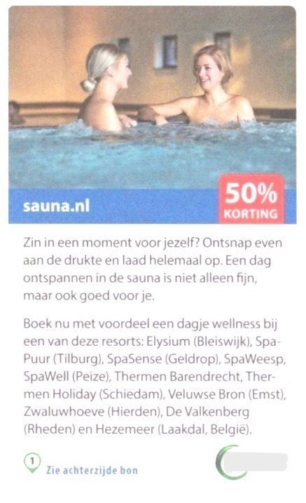 Zwaluwhoeve 50% kortingslink, Tickets en Kaartjes, Drie personen of meer, Kortingsbon, Spa of Sauna