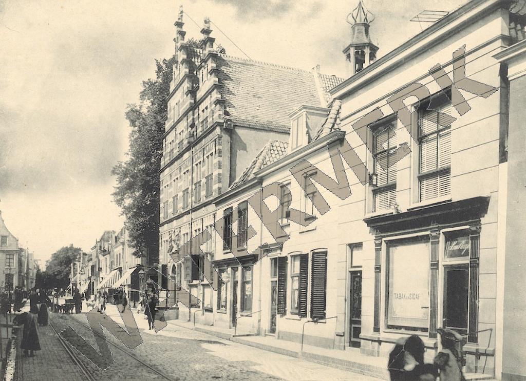 NAARDEN – Grote foto Marktstraat ca. 1900 (PH013), Gebruikt, Verzenden, Foto, Gebouw