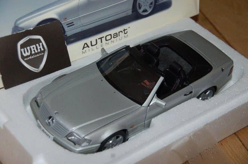 1:18 MERCEDES SL R129 silver Autoart 76231 RARE!! in box WRH, Hobby en Vrije tijd, Modelauto's | 1:18, Verzenden, Zo goed als nieuw