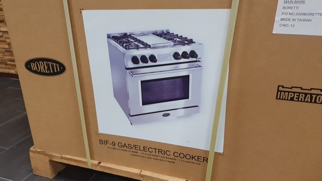 Luxe Boretti Imperatore Fornuis 90cm RVS 1 oven NIEUW, Niet ingevuld, 60 cm of meer, Niet ingevuld, Ophalen of Verzenden