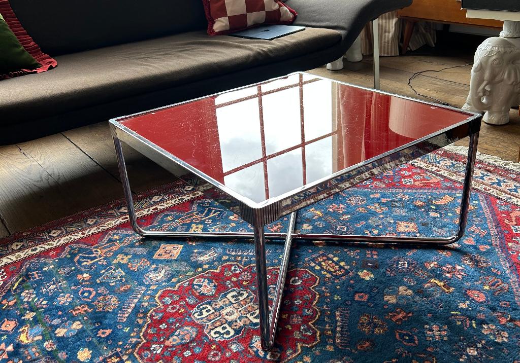 Vintage design salontafel -- jaren 70/80, Huis en Inrichting, Tafels | Salontafels, Ophalen, Gebruikt, 50 tot 100 cm, 50 tot 100 cm