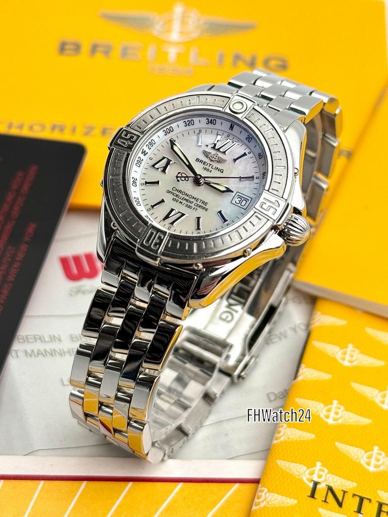 Breitling B-Class Cockpit A67365 Lady’s MOP “ Parelmoer “., Sieraden, Tassen en Uiterlijk, Horloges | Dames, Overige merken, Staal
