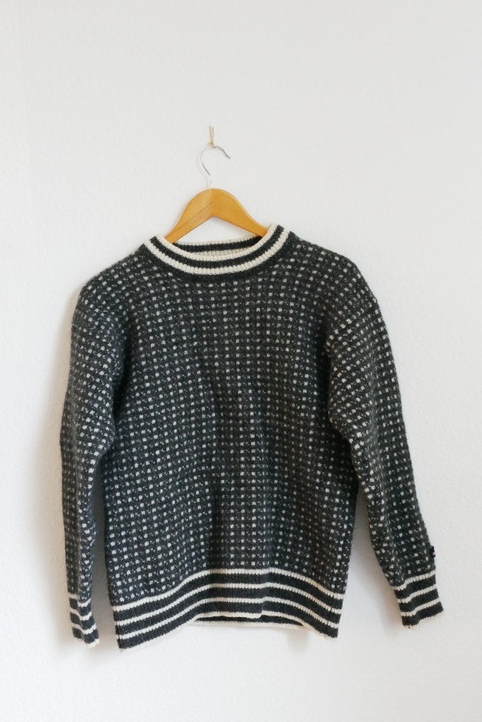 Norwool Noorse trui S – Zwart/wit (100% wol), Kleding | Dames, Truien en Vesten, Verzenden, Zwart, Gedragen, Norwool