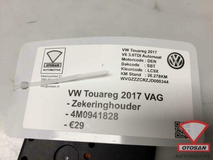vw touareg 2017 vag zekeringhouder 4m0941828, Gebruikt, Volkswagen, Volkswagen AG, Berliner Ring 2
38440  Wolfsburg, DE