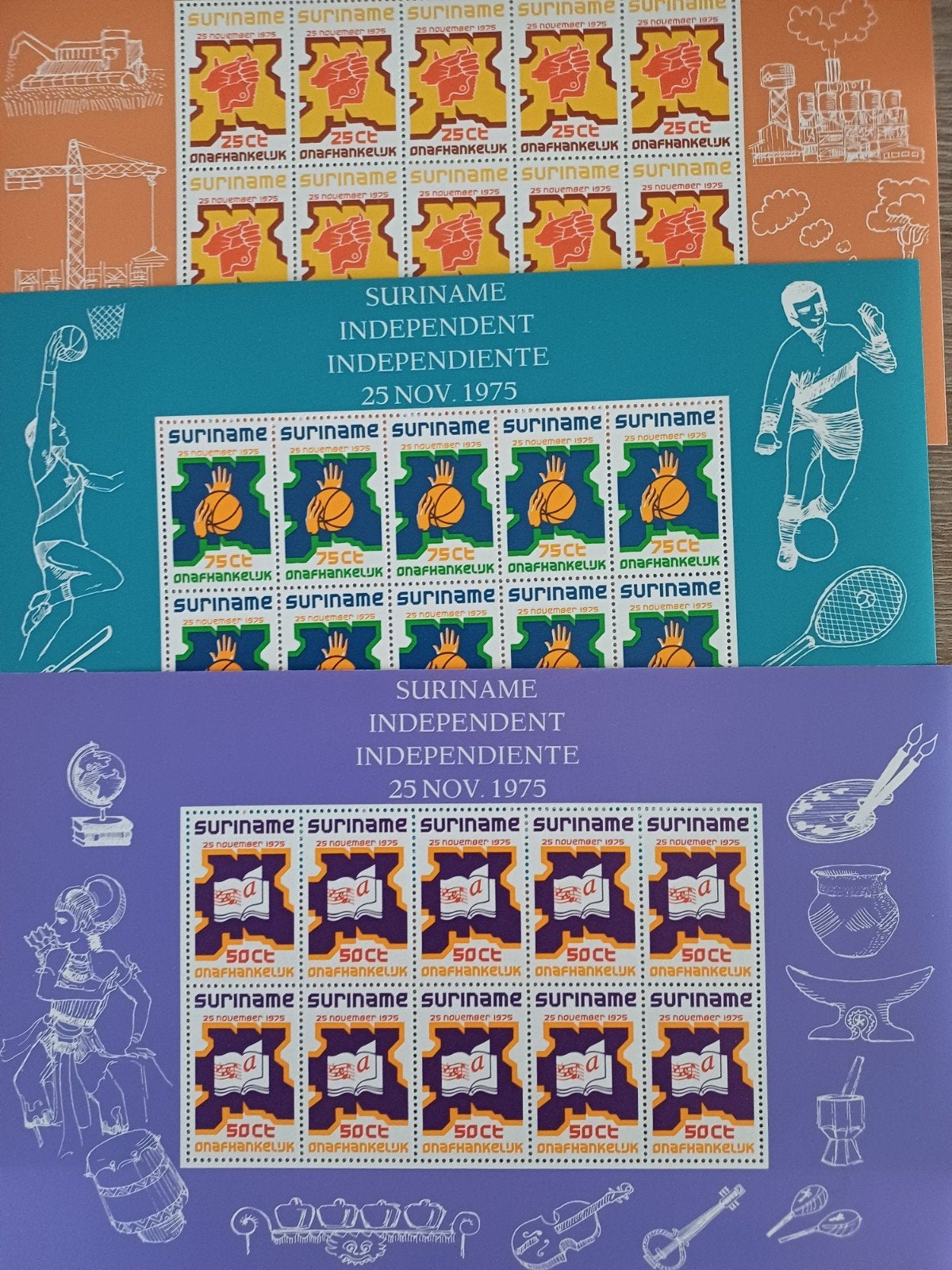 SURINAME siervel 1-2-3 postfris, Ophalen of Verzenden