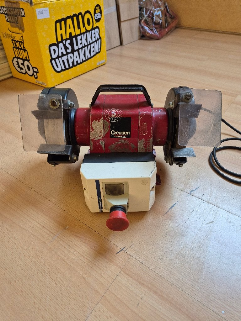 Creusen slijpmachine -- werkbank slijpmachine -- slijpsteen, Ophalen of Verzenden, Gebruikt, Minder dan 700 watt, Werkbankslijpmachine