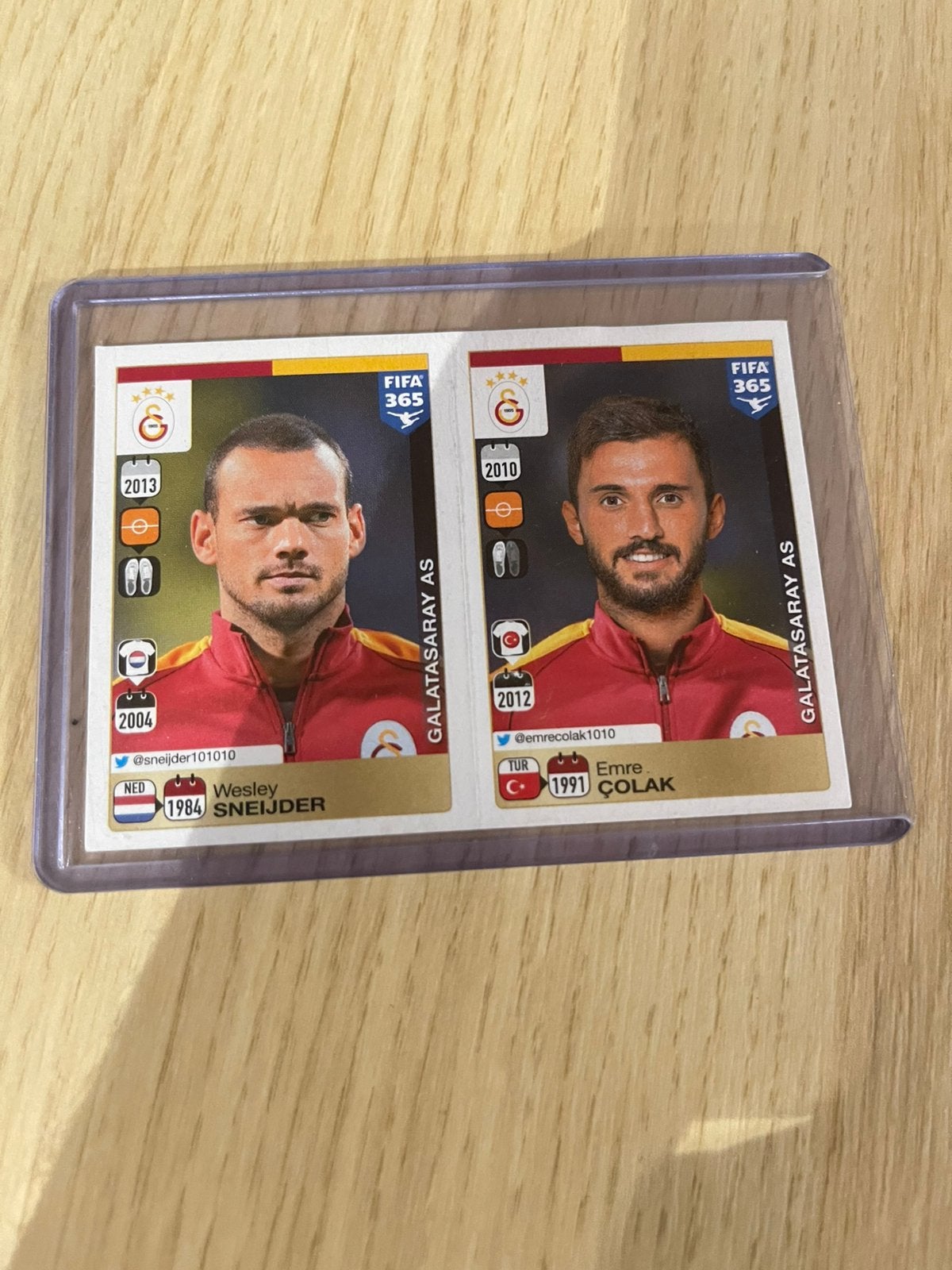 Wesley Sneijder en Emre Colak Galatasaray Panini, Ophalen of Verzenden, Zo goed als nieuw, Plaatje