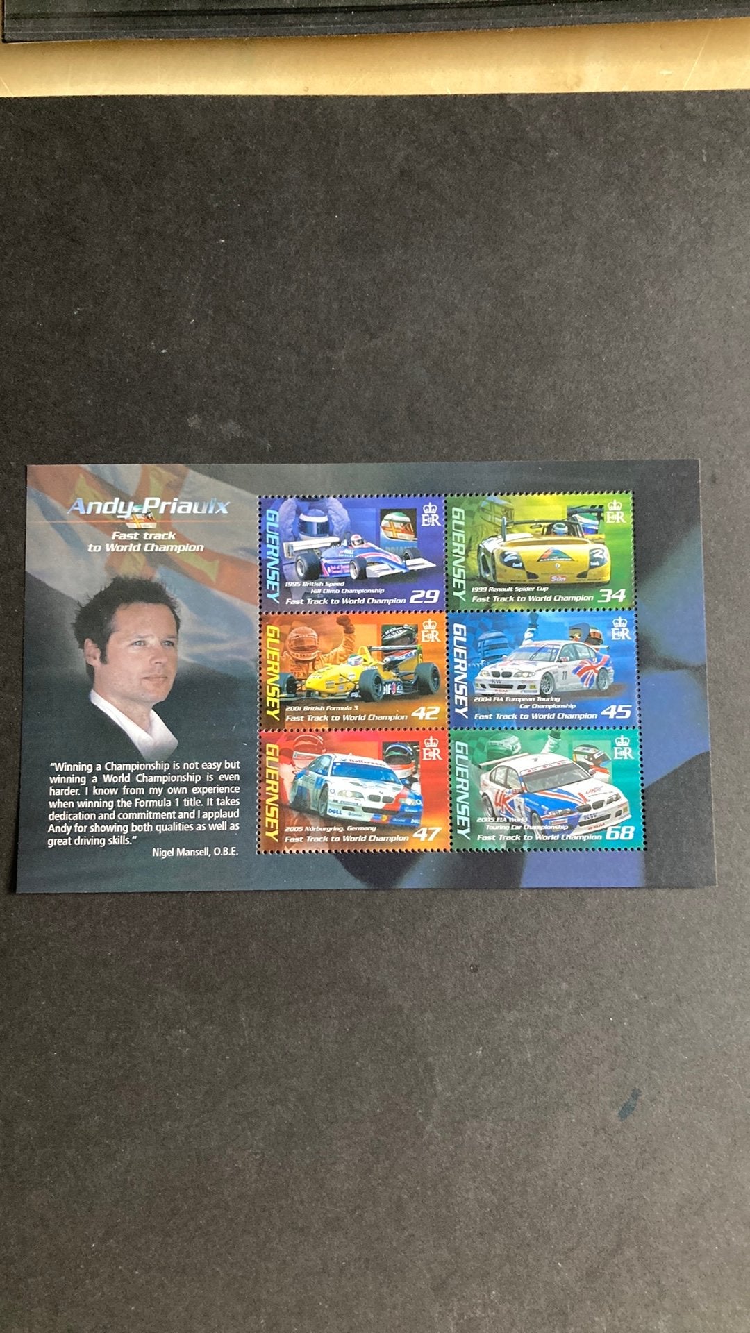 Guernsey blok 42 auto Formule 1 post fris/1654 A, Postzegels en Munten, Ophalen of Verzenden