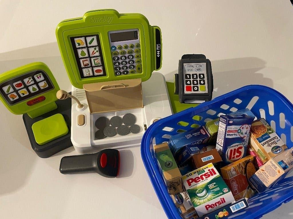 Smoby Kassa, Munten en boodschappen, Ophalen of Verzenden, Zo goed als nieuw, Jongen of Meisje