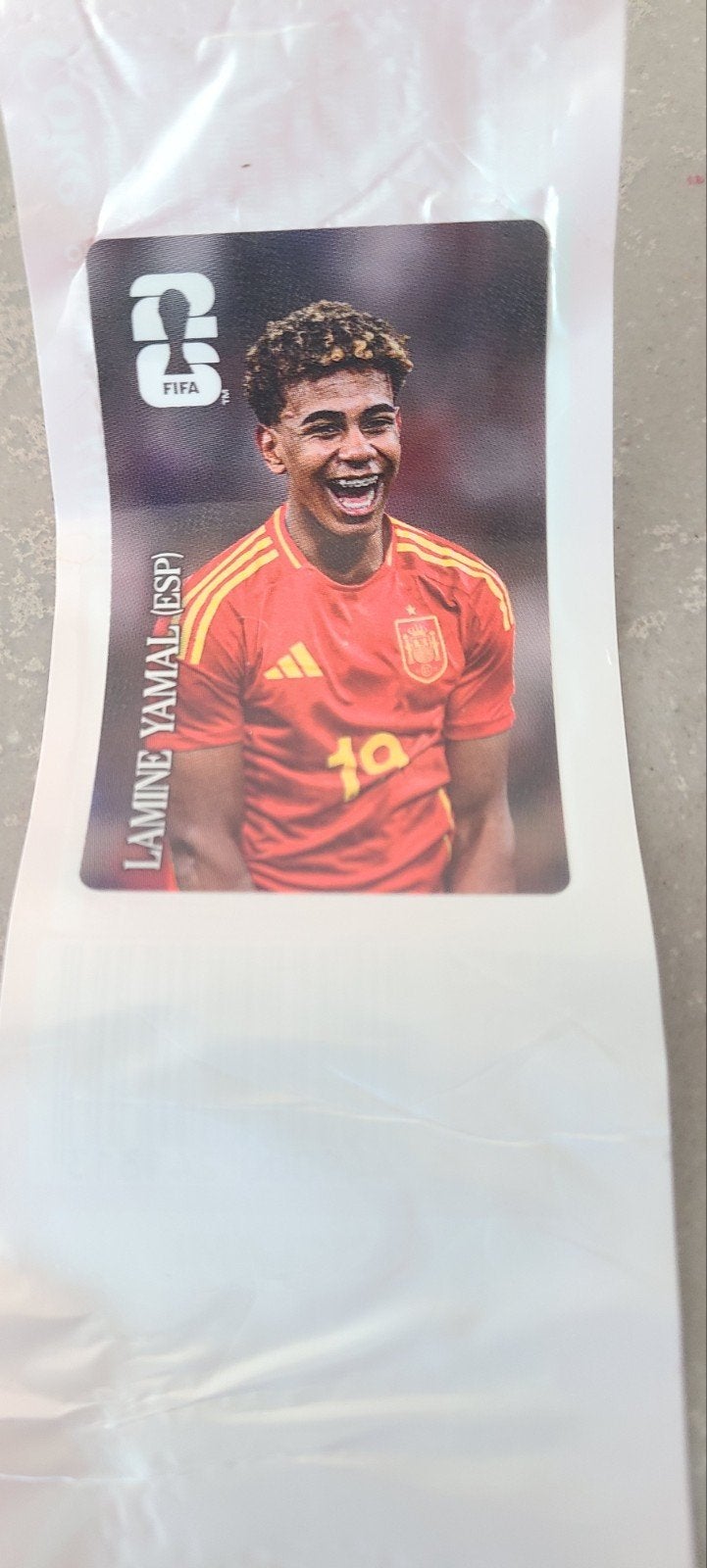 Lamine Yamal FIFA Wk sticker Coca-Cola Italiaanse versie, Ophalen of Verzenden, Gebruikt, Sport