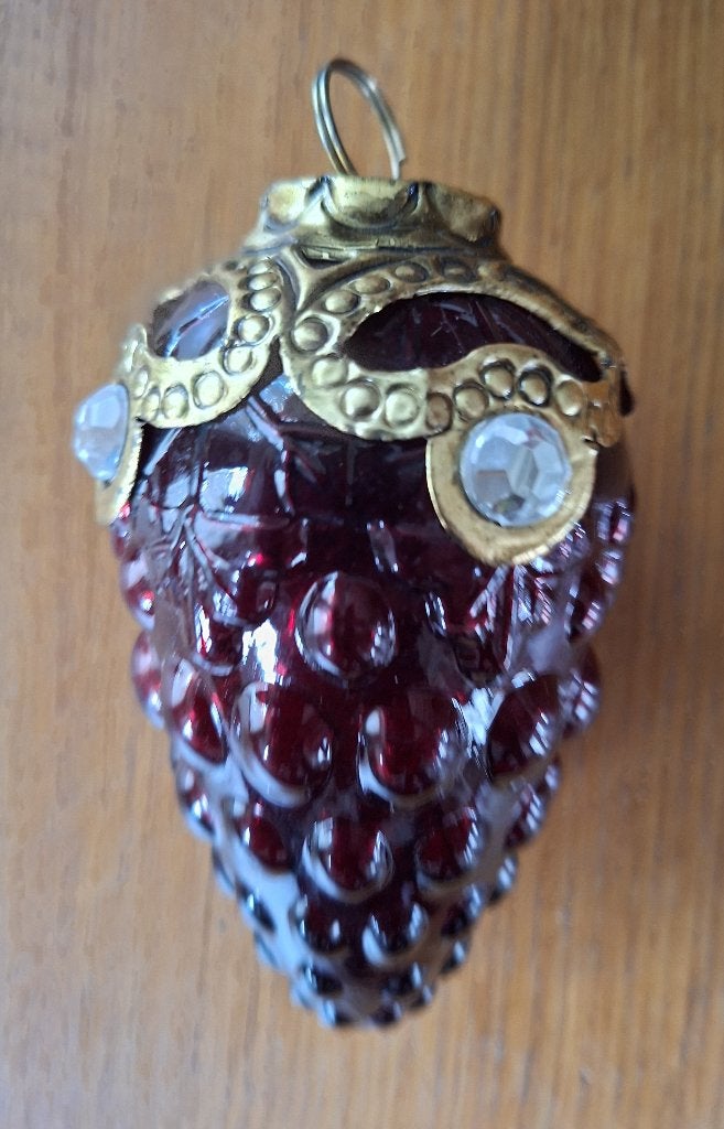 Decoratieve druiventrossen van glas, 2 stuks, Ophalen of Verzenden, Zo goed als nieuw, Glas, Decoratieobject