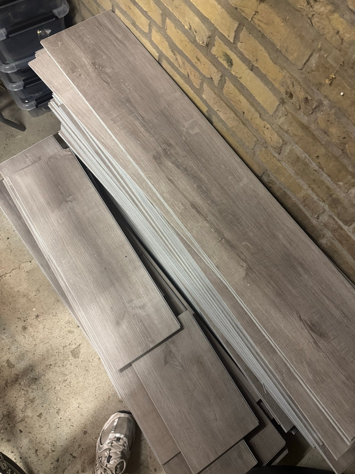 30m² PVC vloer lichtgrijs/vergrijsd eiken, Ophalen, Kunststof, Gebruikt, Overige typen