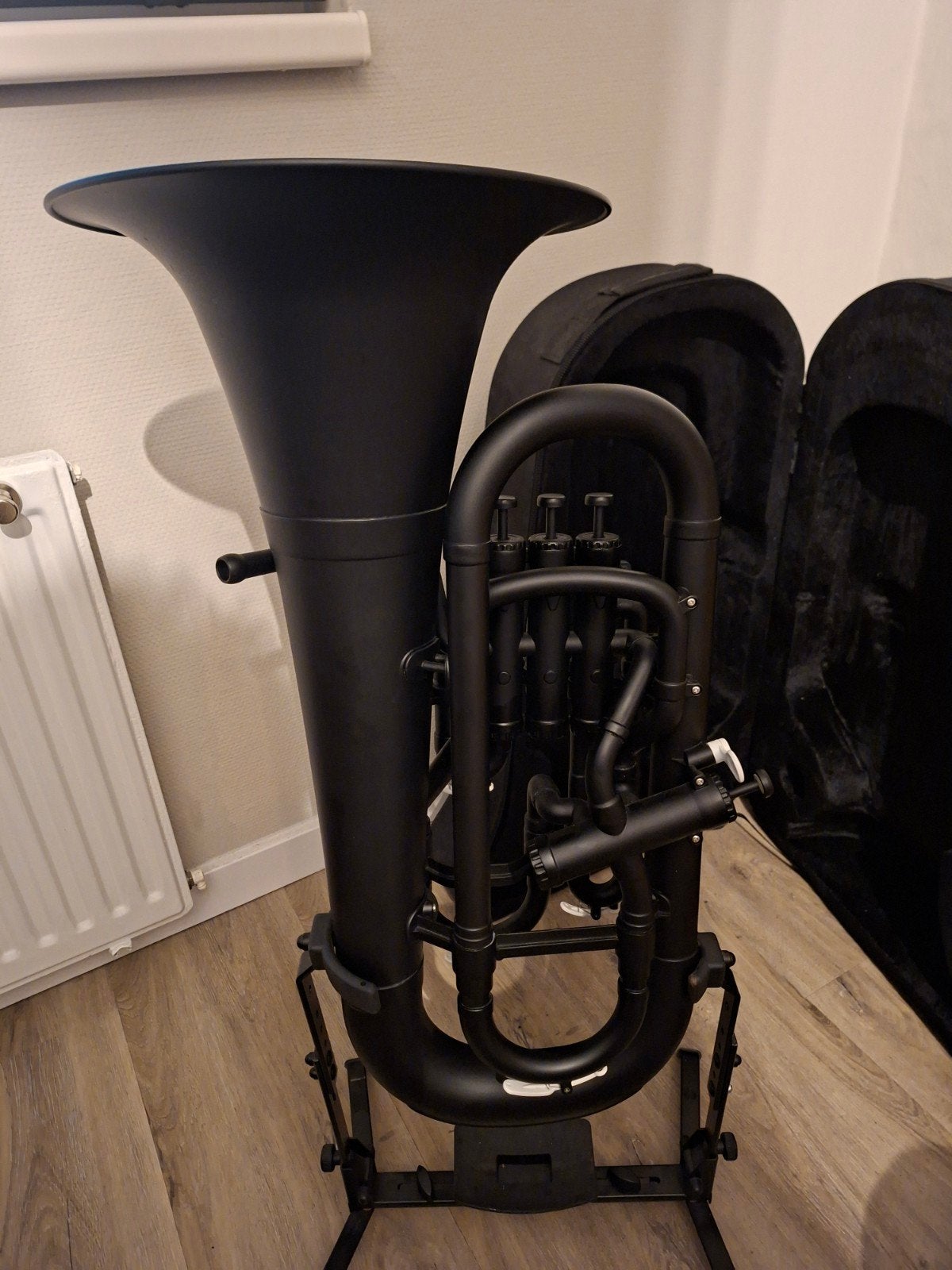 Kunststof Euphonium Z.G.A.N. met Mondstuk en Gigbag, Ophalen of Verzenden, Zo goed als nieuw, Koperblazer, Met koffer of draagtas