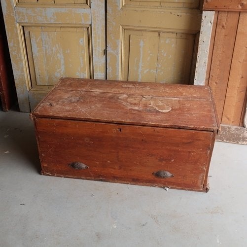 Kist dekenkist hout met la lade origineel hout 94 x 50 x 40, Ophalen, Gebruikt, 50 tot 100 cm, 5 – 50