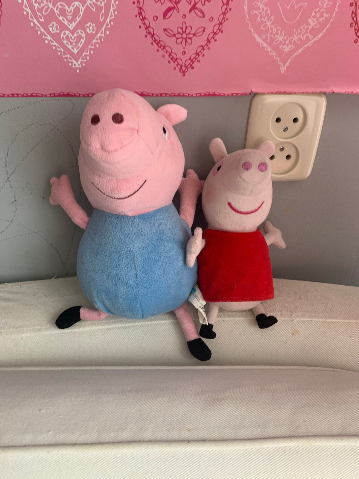 Peppa Pig en George knuffels - Set van 2, Gebruikt, Overige typen, Ophalen of Verzenden, Peppa Pig
