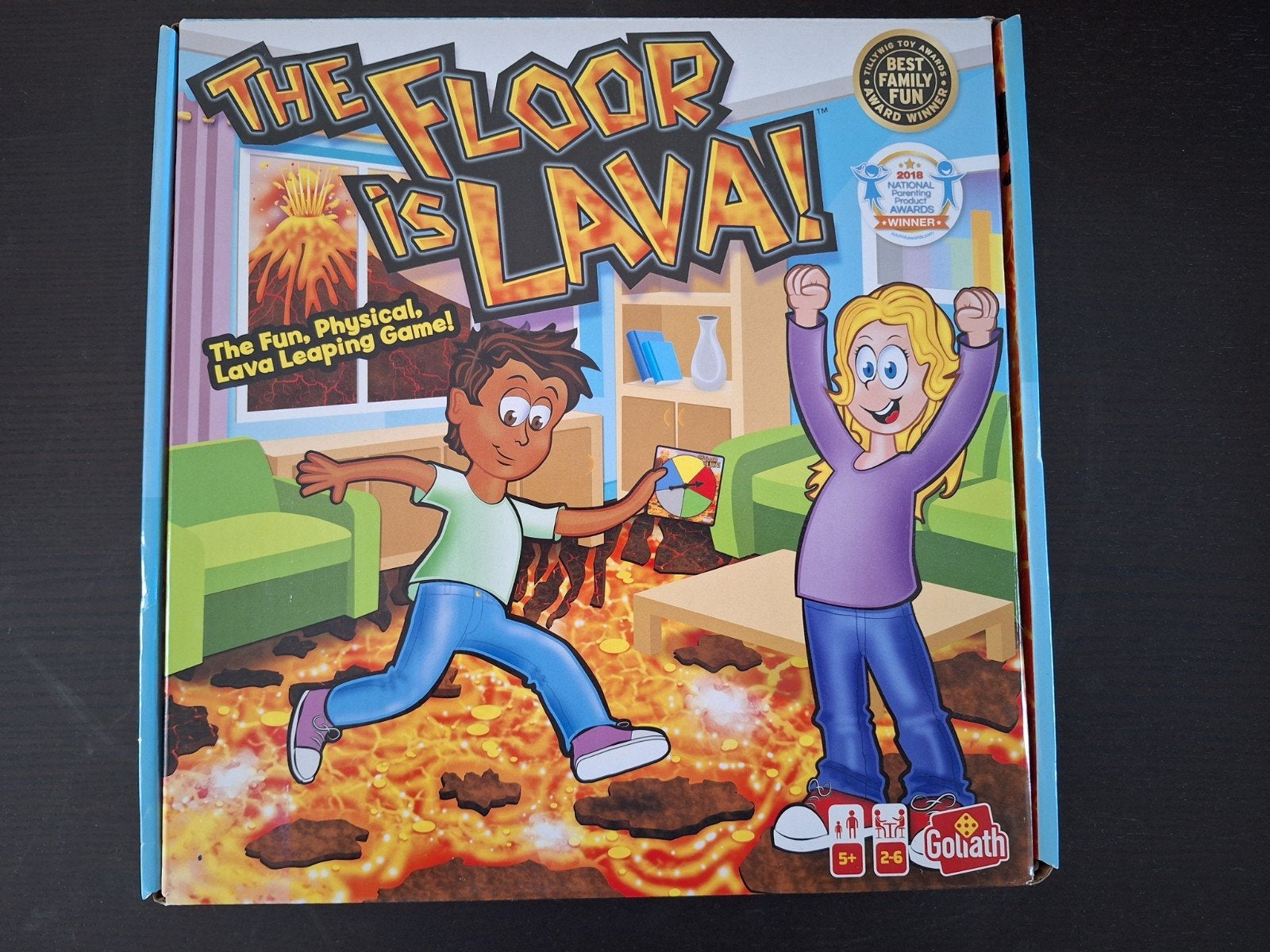 The Floor is Lava! - Spel voor het hele gezin, Een of twee spelers, Ophalen of Verzenden, Gebruikt, Goliath