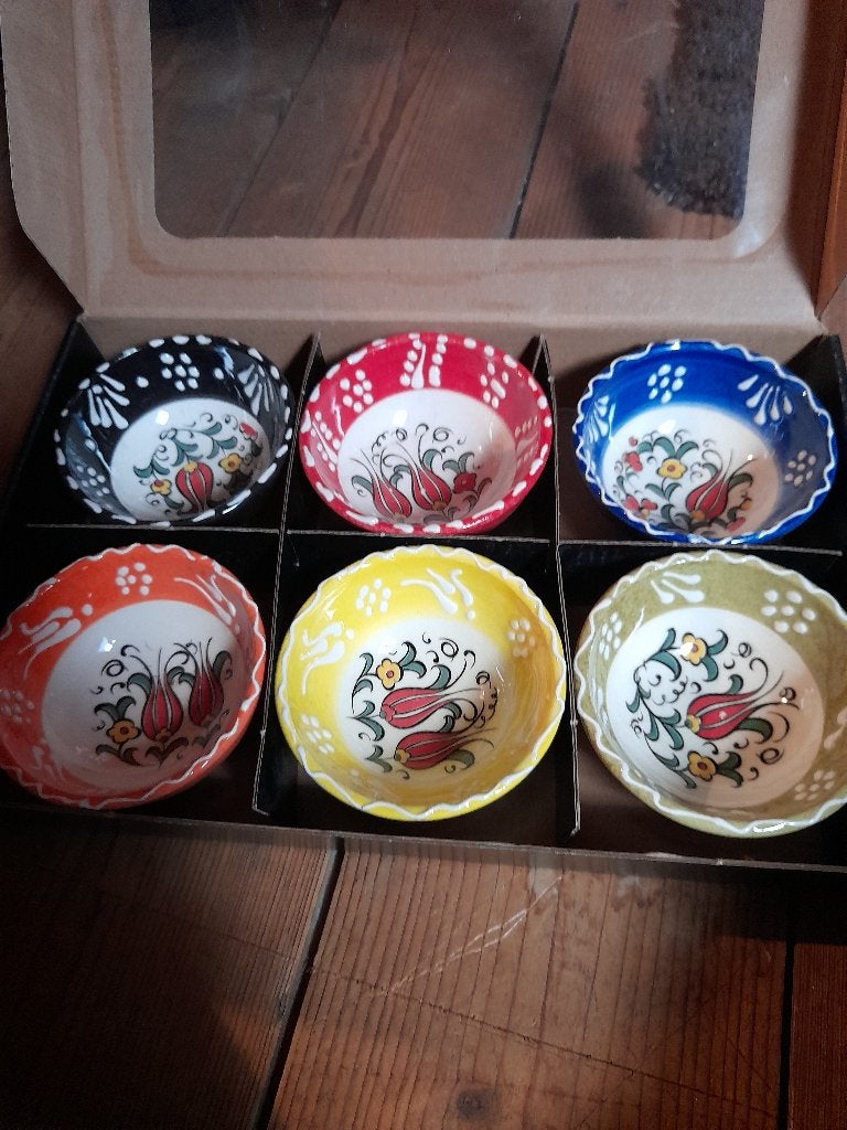 6 turkse schaaltjes, Ophalen of Verzenden, Nieuw, Overige stijlen, Schaal of Schalen