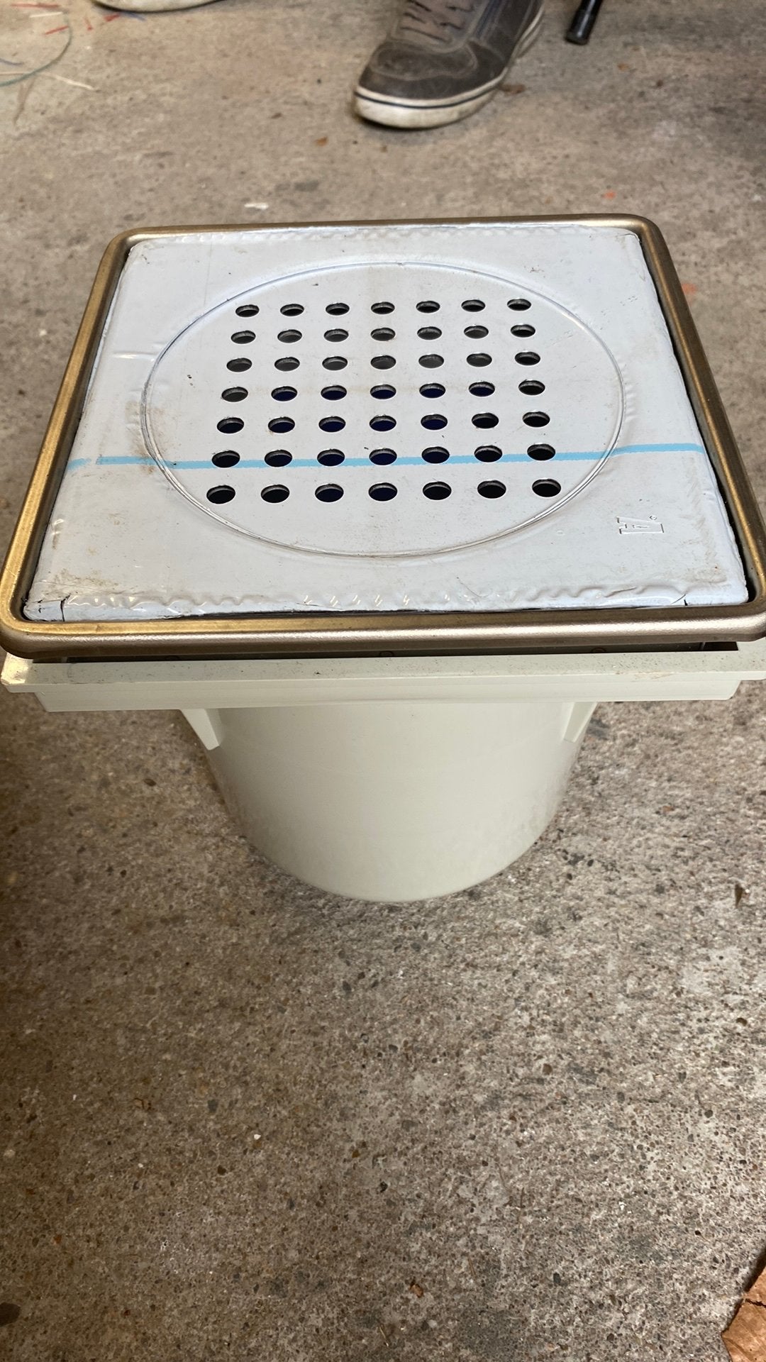 Afvoerput RVS 200x200mm met onderuitlaat en rooster, Ophalen, Afvoer, Nieuw, Rvs