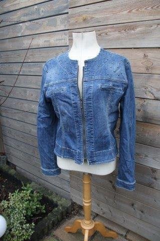 Spijkerjasje blauw Zizo mt 44 Vaste prijs AANBIEDING, Kleding | Dames, Jasjes, Kostuums en Pakken, Zizo, Blauw, Maat 42/44 (L)