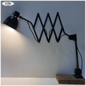 Hala oude industriele schaarlamp Lamp Tafellamp Hala, Overige merken, Gebruikt, Zwart, Industrieel