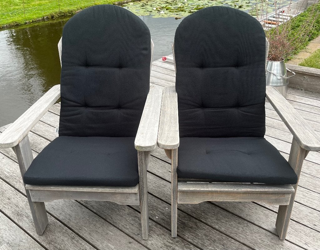 2 nieuwe zwarte Bearchair kussens, Ophalen, Zo goed als nieuw, Rotan