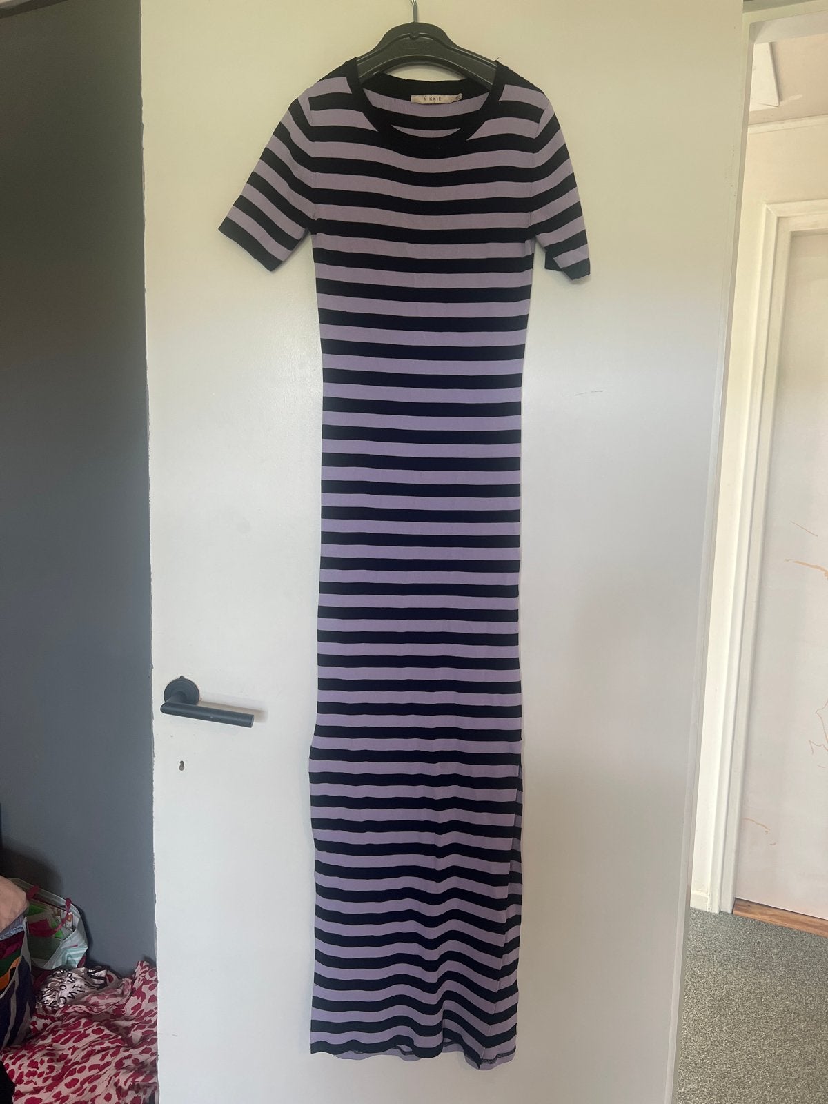 Nikkie Maxi Jurk met Strepen - Maat 36 (S), Meerkleurig, Ophalen of Verzenden, Zo goed als nieuw, Maat 36 (S)