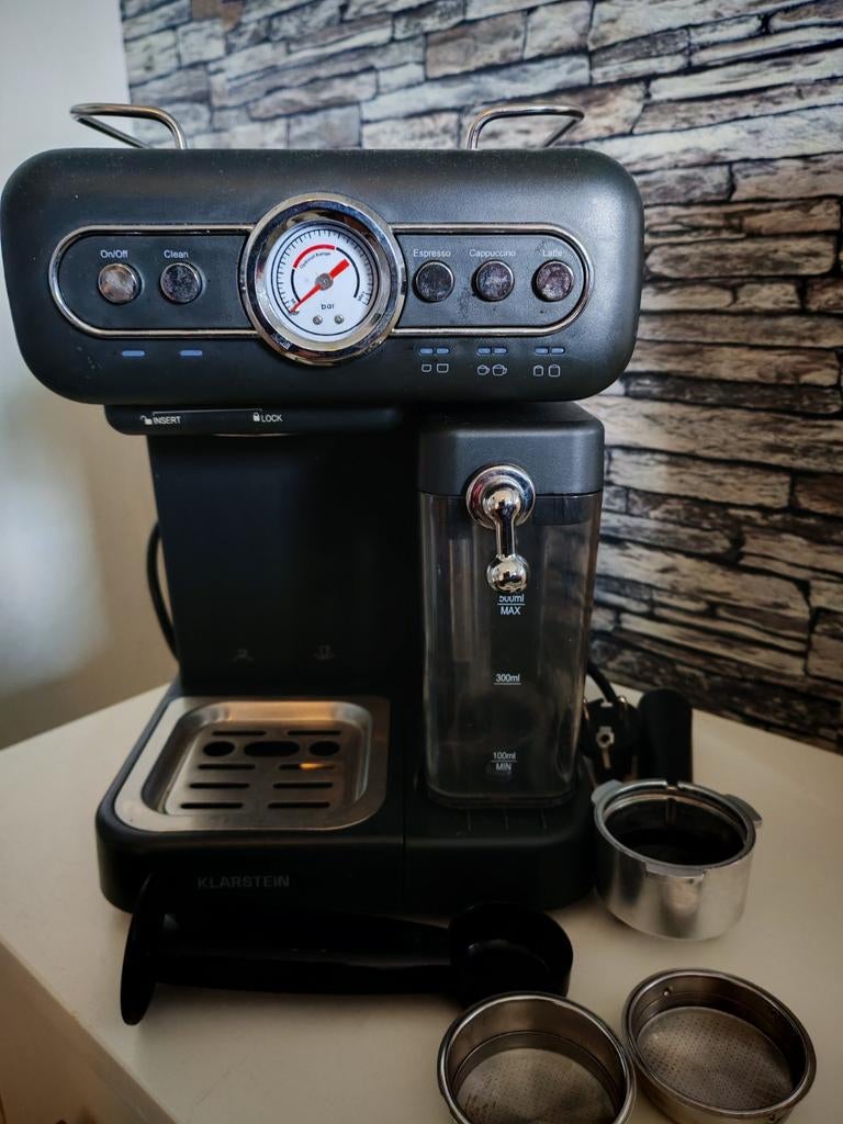 Klarstein Espresso Apparaat Zwart., Witgoed en Apparatuur, Ophalen, Gebruikt, Espresso apparaat