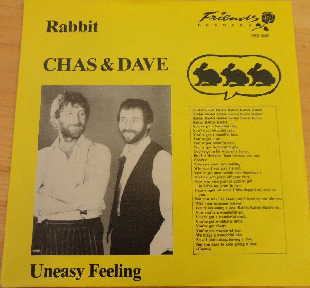 Chas & Dave > Rabbit, Ophalen of Verzenden, Gebruikt, 7 inch, Pop