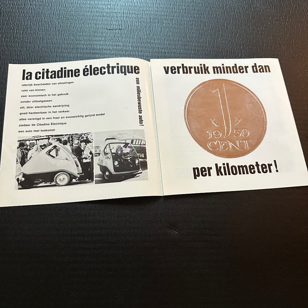 #3) CITADINE Électrique 1972 Elektrische Auto, Verzenden, Gelezen, Folder
