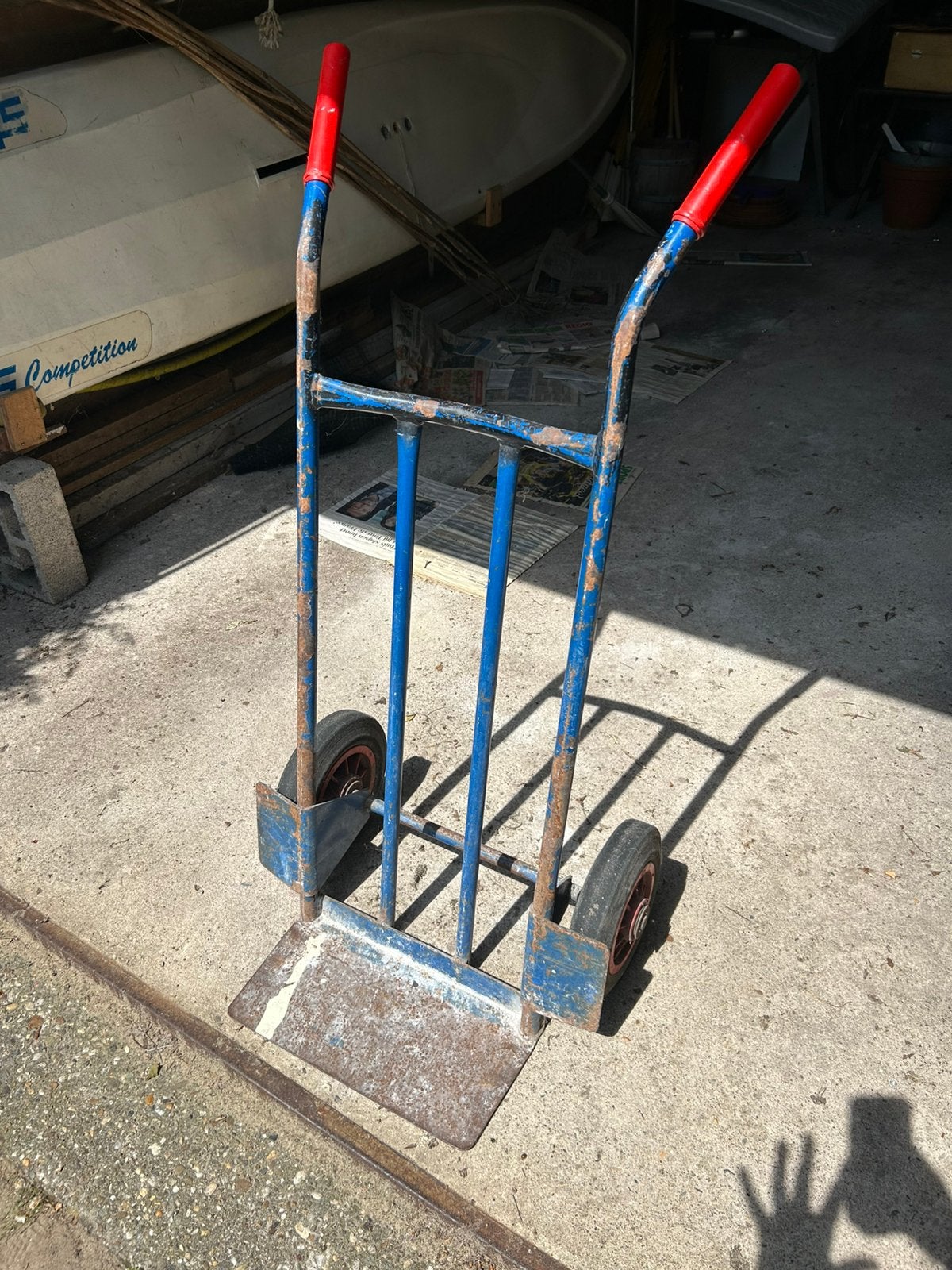 Industriële stalen steekwagen, 60 tot 80 liter, Ophalen, Gebruikt, Steekwagen