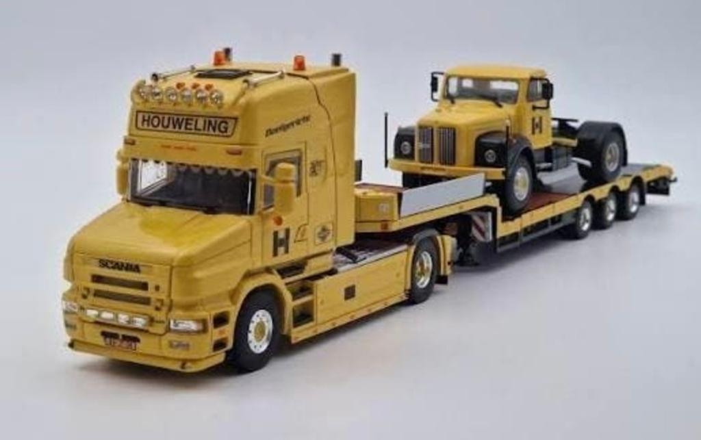 WSI Scania 164L 480 V8 met dieplader en Scania 110 lading, Ophalen of Verzenden, Zo goed als nieuw, Bus of Vrachtwagen