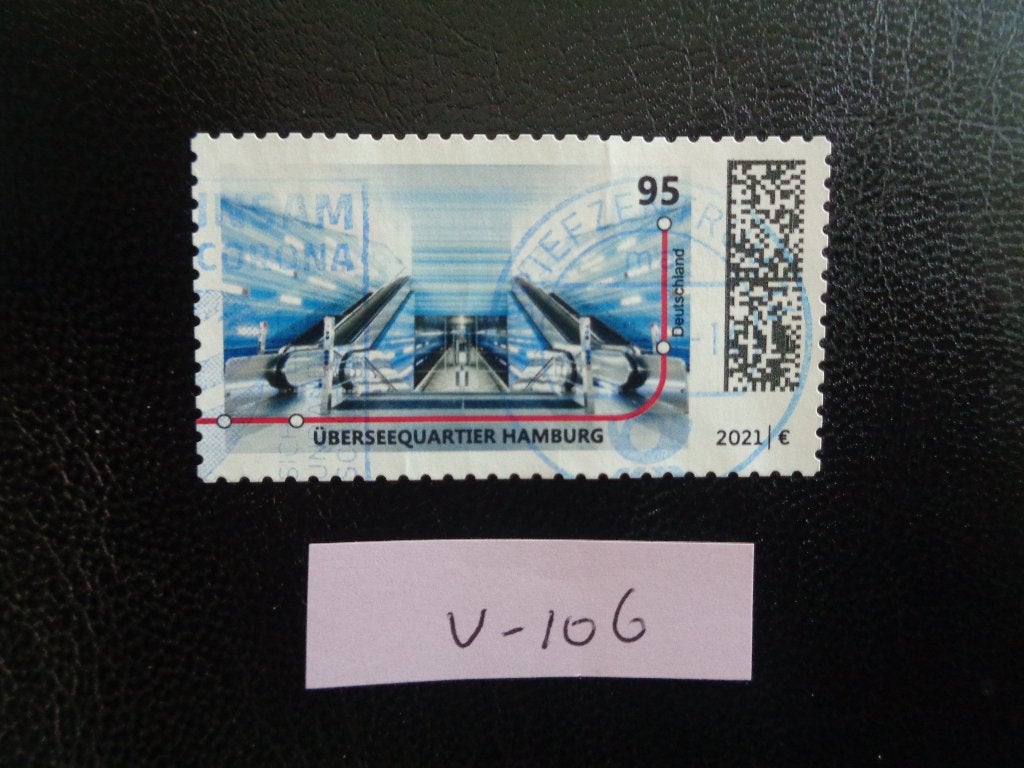 brd - metrostation frankfurt 2021 (v-106), Ophalen of Verzenden, BRD, Gestempeld