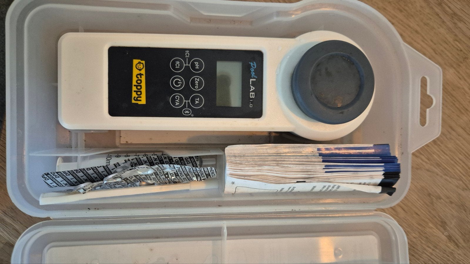 PoolLAB 1.0 van Toppy - Digitale Zwembad Tester, Tuin en Terras, Zwembad-toebehoren, Ophalen of Verzenden, Zo goed als nieuw, Overige typen