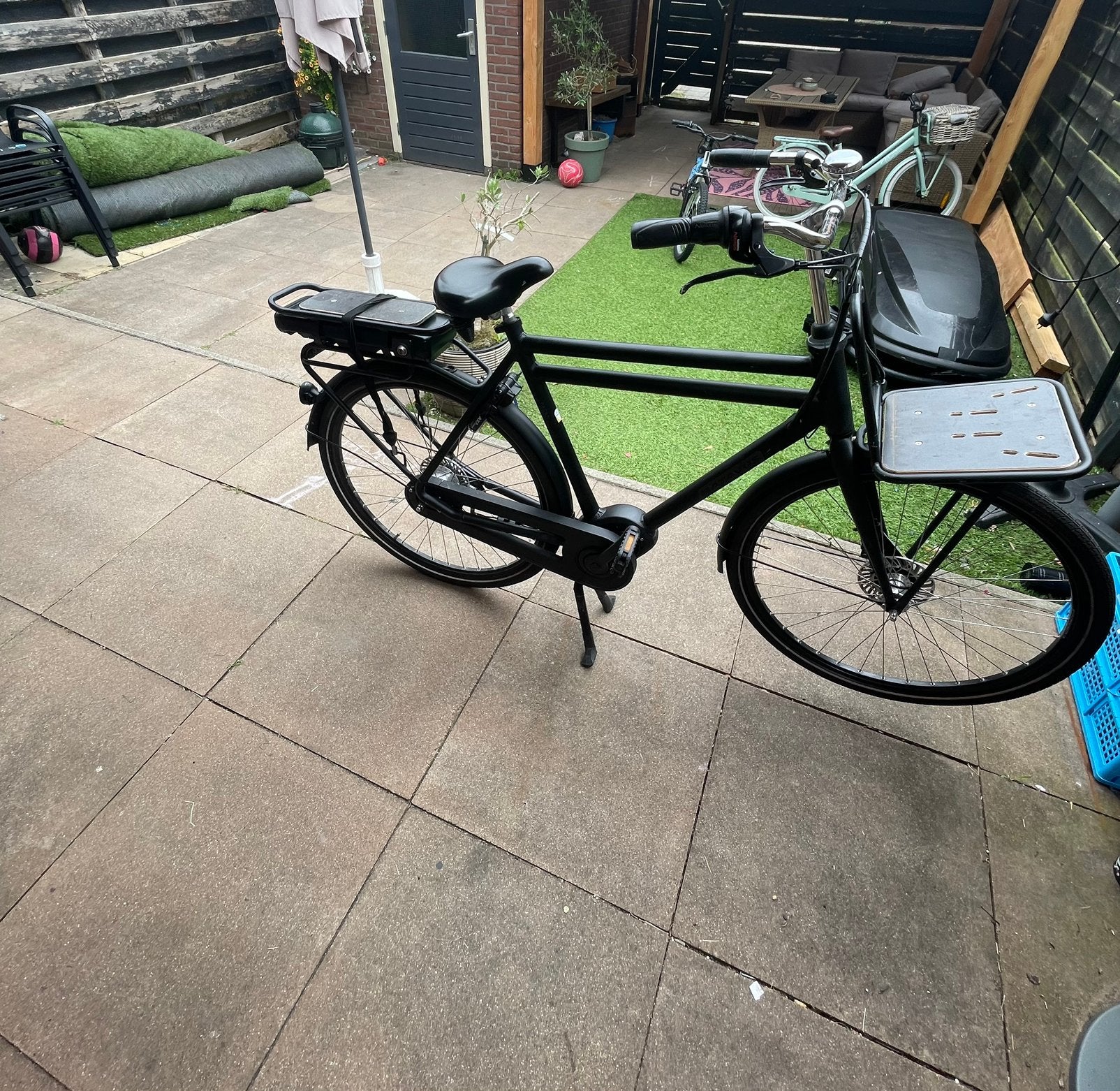 Zwarte batavus heren fiets, Fietsen en Brommers, Fietsen | Heren | Herenfietsen, Ophalen, Gebruikt, Versnellingen, Batavus