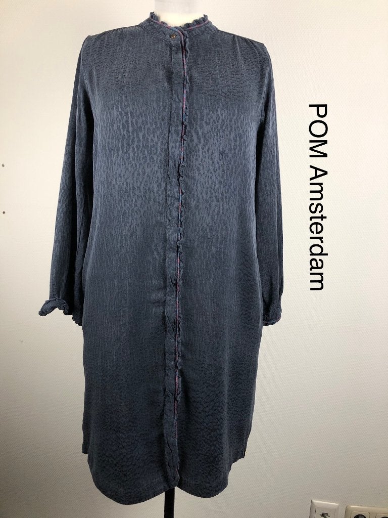 POM Amsterdam Jurk  (mt: 42) 23,3/7500, POM Amsterdam, Blauw, POM Amsterdam, Maat 42/44 (L)