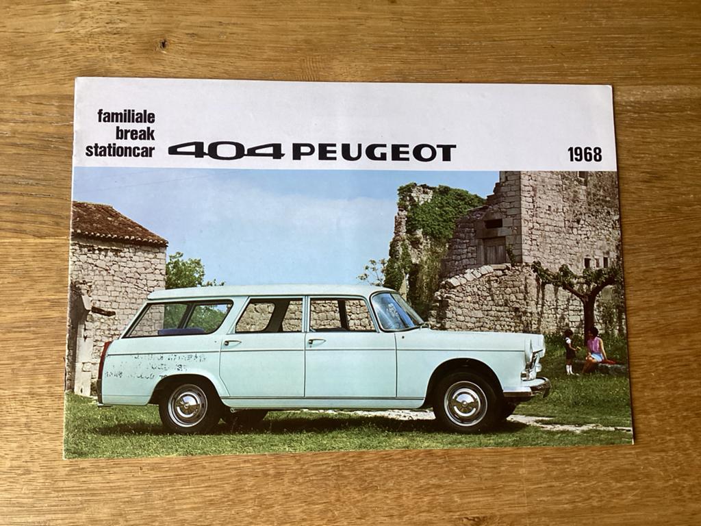 Peugeot 404 Familiale Break Stationcar Brochure 1967, Boeken, Ophalen of Verzenden, Zo goed als nieuw, Peugeot