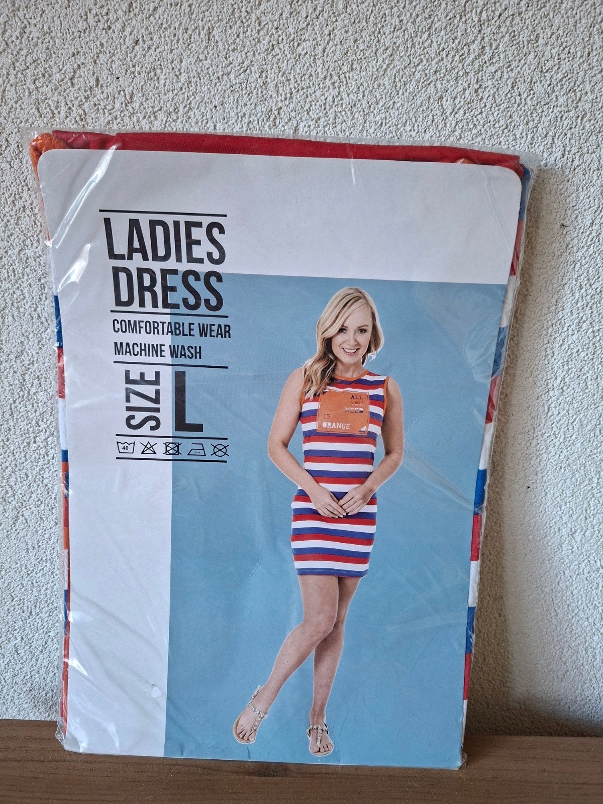 NIEUW! Voetbal WK Oranje Mouwloze Jurk Maat L, Maat 42/44 (L), Nieuw, Kleding, Oranje of Koningsdag