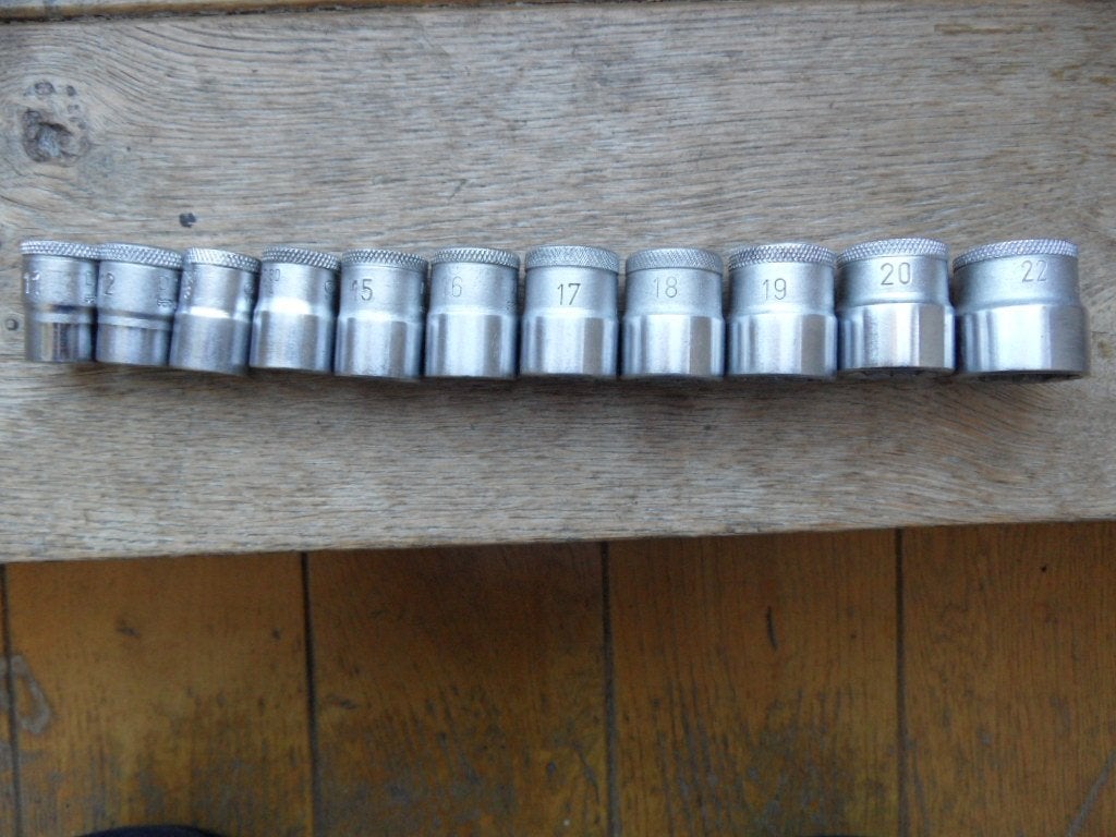 Gedore D30 dop 11 14 15 16 22 12 kant 3/8, Ophalen of Verzenden, Zo goed als nieuw