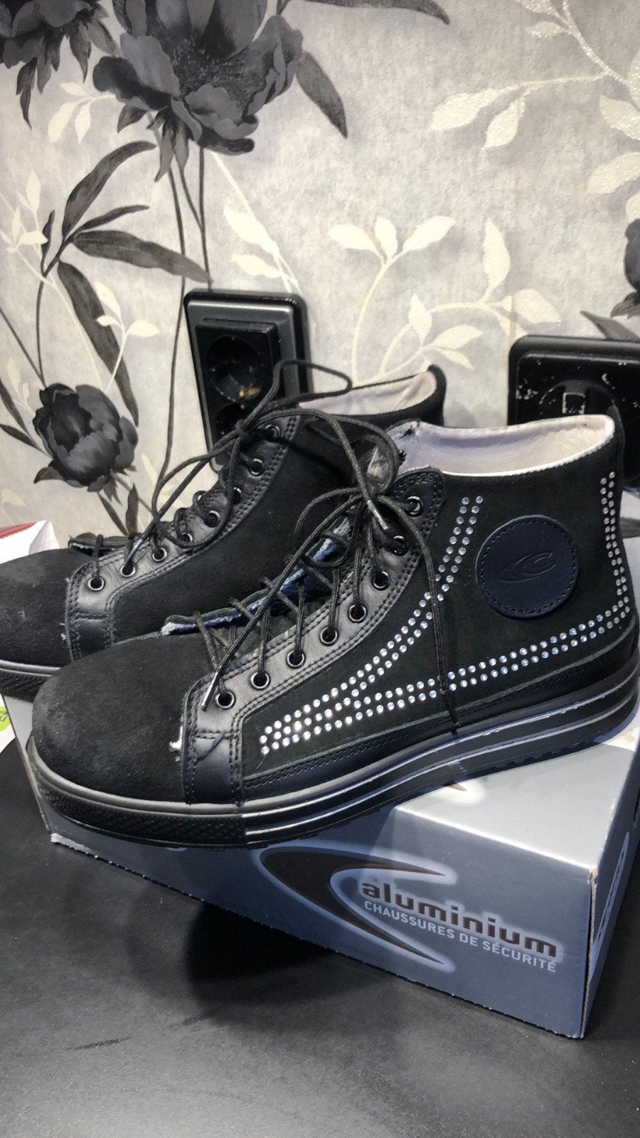 Cofra S1P veiligheidsschoenen met bling  dames, maat 39, Cofra, Zwart, Nieuw, Ophalen of Verzenden