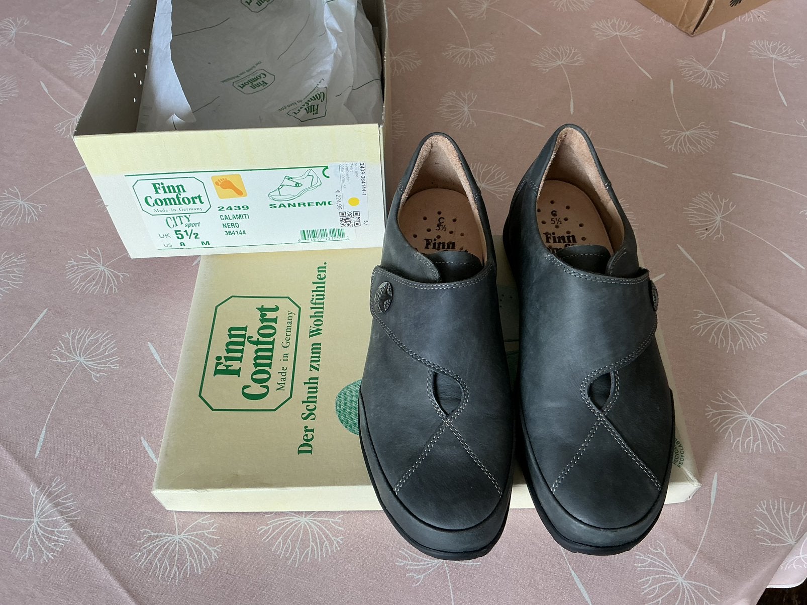 Finn, comfort grijze nieuwe schoenen, maat 38,5. C.., Schoenen met lage hakken, Nieuw, Ophalen of Verzenden, Grijs