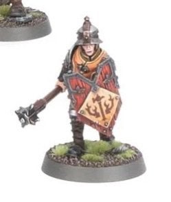 1 Freeguild steelhelm on sprue AOS, Ophalen of Verzenden, Zo goed als nieuw, Warhammer, Figuurtje(s)