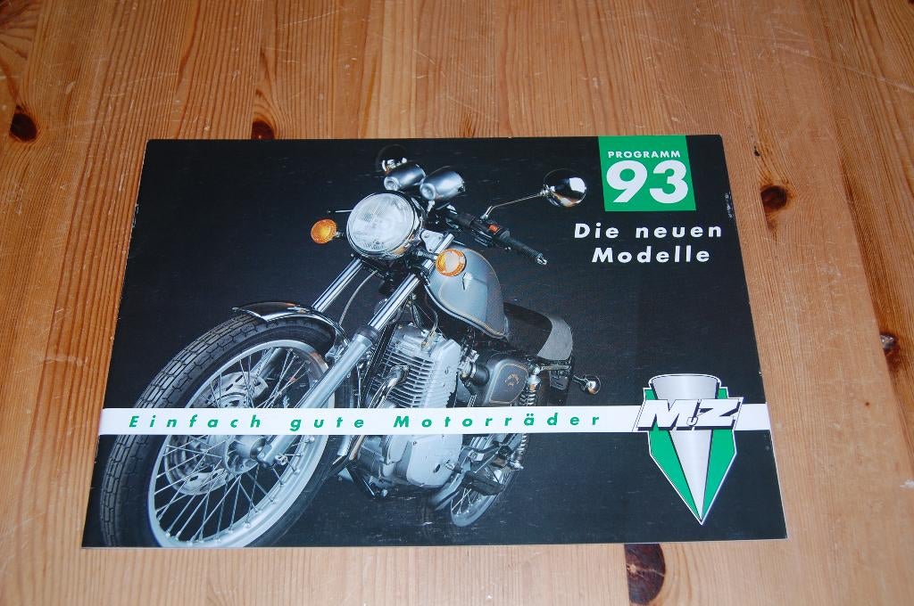MZ folder modellen 1993, Motoren, Handleidingen en Instructieboekjes, Overige merken, Ophalen of Verzenden