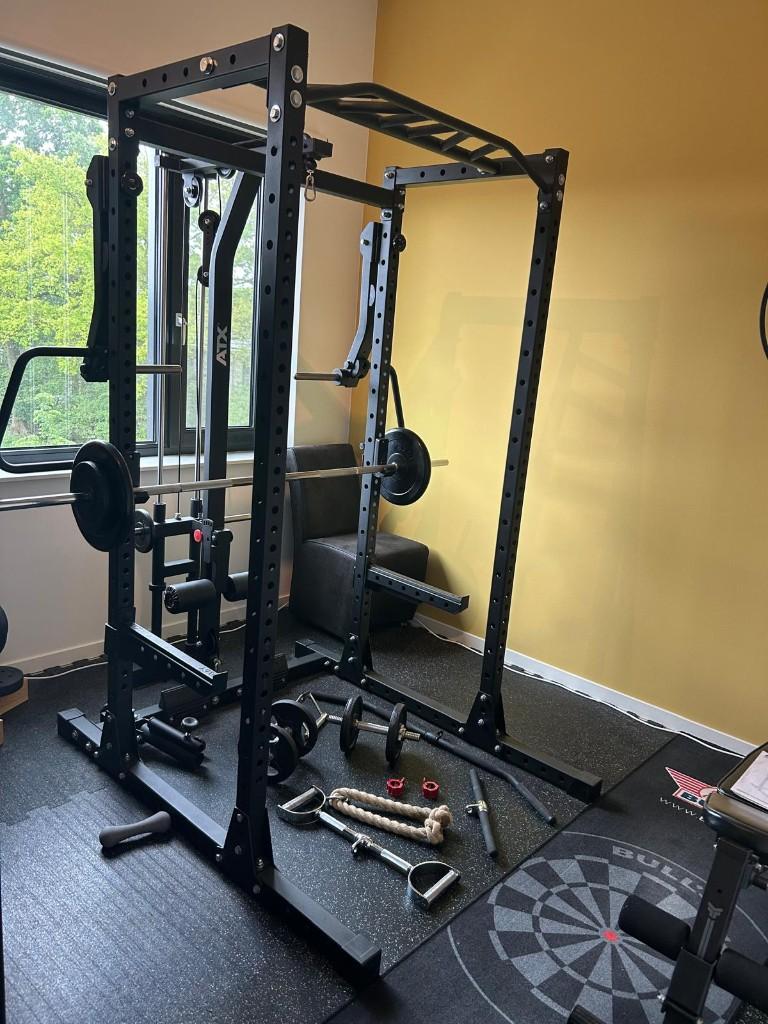 ATX Homegym/Power Rack.incl. accessoires, gewichten en vloer, Ophalen, Zo goed als nieuw, Metaal, Krachtstation
